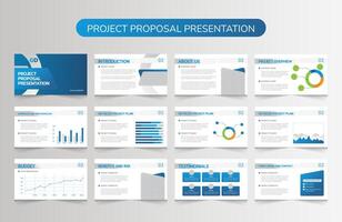 Projekt Vorschlag Präsentation oder Geschäft Vorschlag Vorlage, Vektor Präsentation Vorlagen, Infografik Elemente zum verwenden im Präsentation