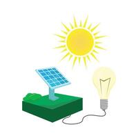 sol- panel teknologi vektor illustration design. förnybar energi begrepp
