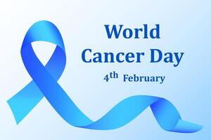 Welt Krebs Tag. Februar 4, Krebs Bewusstsein, Krebs Bewusstsein, zu ermutigen es ist Verhütung, Erkennung und Behandlung. Vektor Illustration