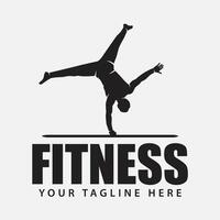 Fitness Fitnessstudio Logo Abzeichen vektor