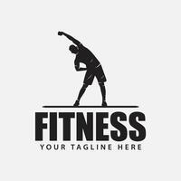 Fitness Fitnessstudio Logo Abzeichen vektor