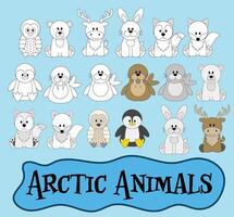 Arktis Tiere im Winter vektor