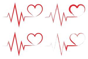 EKG Herz schlagen Linie Symbol Symbol, Herz schlagen Impuls Krankenhaus Logo unterzeichnen. Vektor. vektor