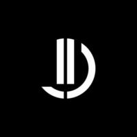 lu monogram logo cirkel band stil formgivningsmall vektor