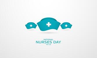 nationell sjuksköterskor dag Maj 06 bakgrund vektor illustration