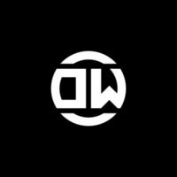 dw-Logo-Monogramm isoliert auf Kreiselement-Design-Vorlage vektor