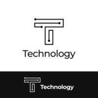 modern brev t logotyp design. t tekniskt logotyp. t brev tech logotyp. brev t teknologi logotyp vektor