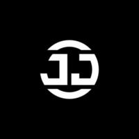 jj-Logo-Monogramm isoliert auf Kreiselement-Designvorlage vektor