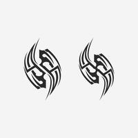 schwarze Tribal-Vektor-Logo-Design-Ikone und Zeichen tribal vektor