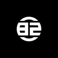 bz-Logo-Monogramm isoliert auf Kreiselement-Designvorlage vektor