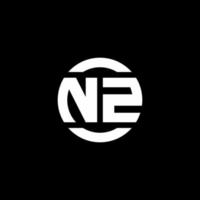 nz-Logo-Monogramm isoliert auf Kreiselement-Designvorlage vektor