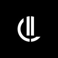 ul-Monogramm-Logo-Kreis-Band-Design-Vorlage vektor