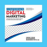Digital Marketing Sozial Medien Flyer Vorlage vektor