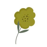 grüne Blume verlässt natürlichen Cartoon-Symbol isolierten Stil vektor