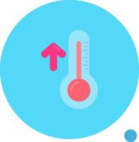 hoch Temperatur lange Kreis Symbol vektor