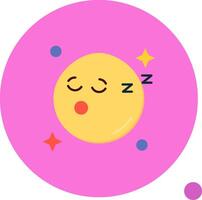 sömn lång cirkel ikon vektor