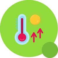 Thermometer lange Kreis Symbol vektor