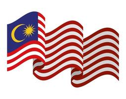 winkte malaysien flagge abbildung vektor
