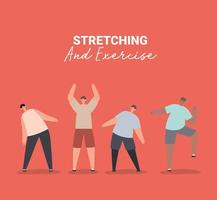 män stretching design vektor