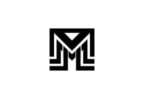 brev mm vektor logotyp fri