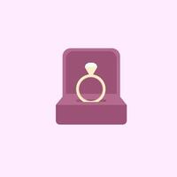einfach Hochzeit Ring Illustration Vektor Design
