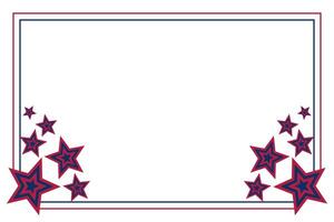 amerikan Semester bakgrund i blå, vit, röd färger med stjärna ikon. design för baner, hälsning kort, inbjudan, social media, webb. vektor