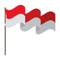 Indonesien flagga illustration vektor