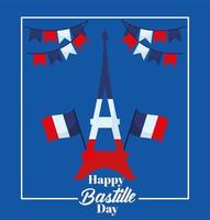 bastille -dagskartell vektor