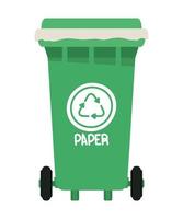 Papierrecyclingbehälter vektor