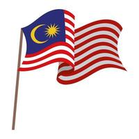 patriotisk malaysia flagga vektor