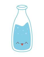 Kawaii Wasserflasche vektor