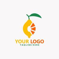 Initiale Brief c Zitrusfrüchte Obst Logo Design Vektor