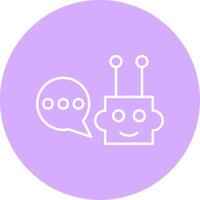 chatbot linje multicirkel ikon vektor