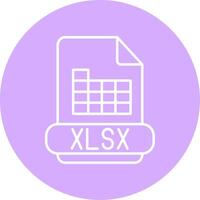 XLSX Linie Mehrkreis Symbol vektor