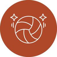 Volleyball Linie Mehrkreis Symbol vektor