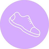 Laufen Schuhe Linie Mehrkreis Symbol vektor