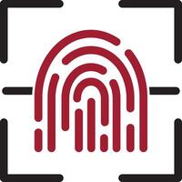 Vektorsymbol für Fingerabdruckscanner vektor