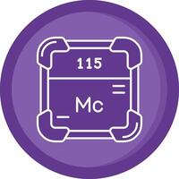 moscovium fast lila cirkel ikon vektor