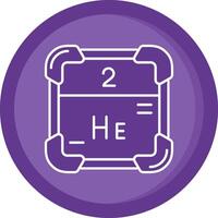 Helium solide lila Kreis Symbol vektor