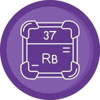 rubidium fast lila cirkel ikon vektor