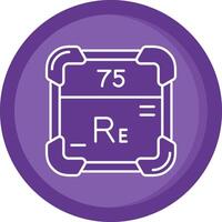 Rhenium solide lila Kreis Symbol vektor