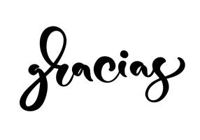 Gracias Vector text på spanska (Tack)