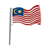 Malaysia flagga vajande vektor