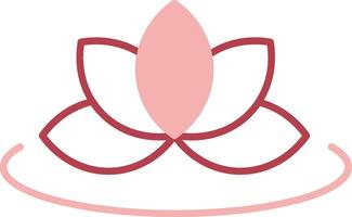 Lotus solide zwei Farbe Symbol vektor