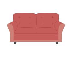 soffa med röd färg vektor