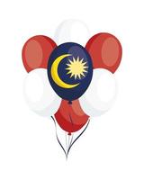 ballonger malaysia flagga färger vektor