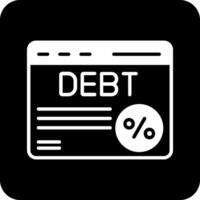 Schuldenvektorsymbol vektor