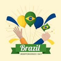 Schönen Tag der Unabhängigkeit Brasiliens vektor
