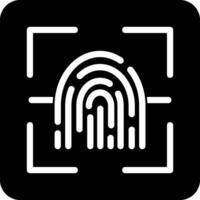 Vektorsymbol für Fingerabdruckscanner vektor