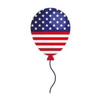 usa flagga i ballong vektor